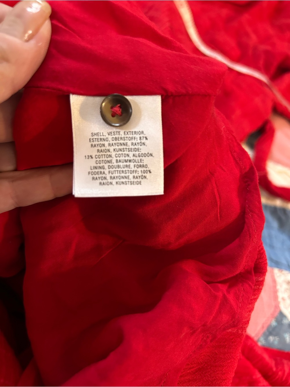 MAEVE ANTHROPOLOGIE RED TEXTURED SHIRT DRESS W/BELT SIZE MEDIUM - Picture 8 of 8